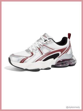Women's Air Cushion Running Shoes Mesh PU Athletic Sneakers